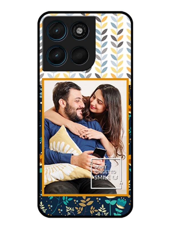 Custom Motorola Moto G67 Power Custom Glass Phone Case - Pattern Design