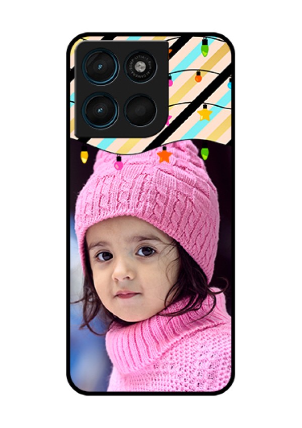 Motorola Moto G67 Power Custom Glass Phone Case - Lights Hanging Design