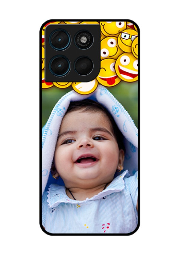 Motorola Moto G67 Power Custom Glass Phone Case - With Smiley Emoji Design