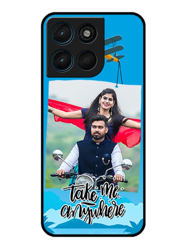 Custom Motorola Moto G67 Power Custom Glass Phone Case - Traveller Design