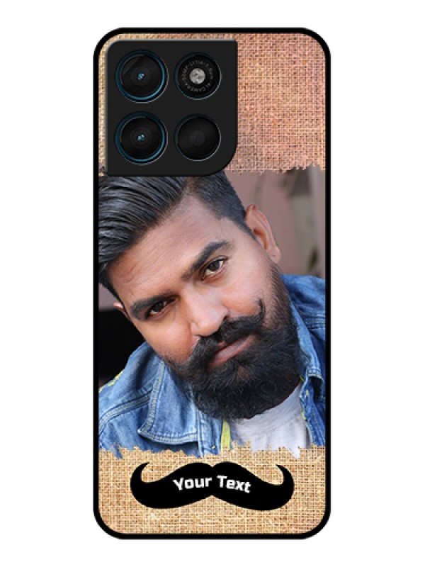 Custom Motorola Moto G67 Power Custom Glass Phone Case - With Texture Design