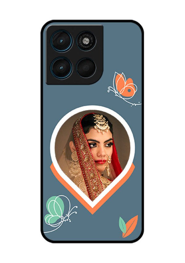 Motorola Moto G67 Power Custom Glass Phone Case - Droplet Butterflies Design
