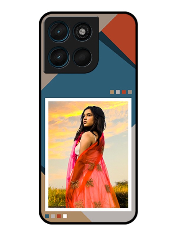 Custom Motorola Moto G67 Power Custom Glass Phone Case - Retro Color Pallet Design