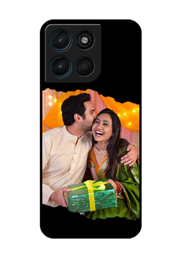 Motorola Moto G67 Power Custom Glass Phone Case - Tear - Off Design