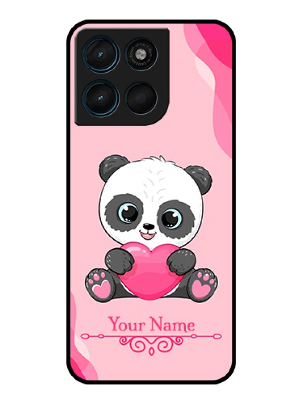 Custom Motorola Moto G67 Power Custom Glass Phone Case - Cute Panda Design