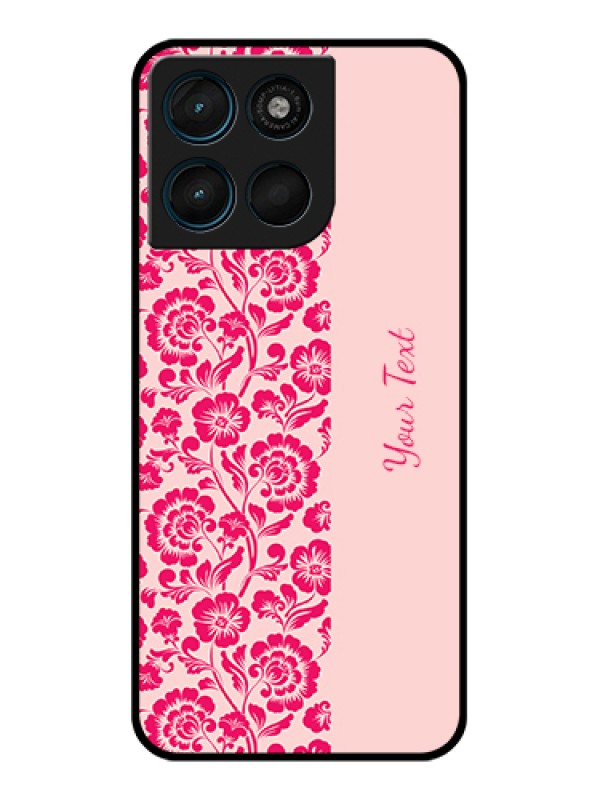 Custom Motorola Moto G67 Power Custom Glass Phone Case - Attractive Floral Pattern Design
