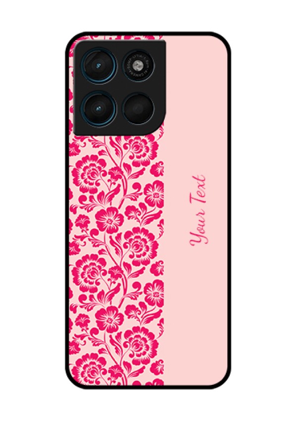 Motorola Moto G67 Power Custom Glass Phone Case - Attractive Floral Pattern Design