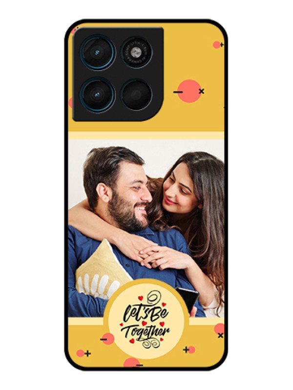 Custom Motorola Moto G67 Power Custom Glass Phone Case - Lets Be Together Design