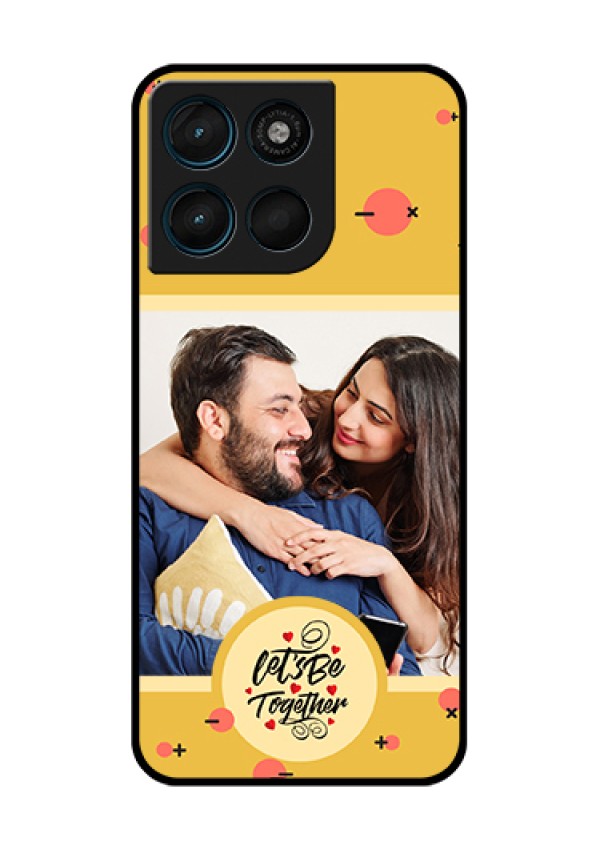 Motorola Moto G67 Power Custom Glass Phone Case - Lets Be Together Design