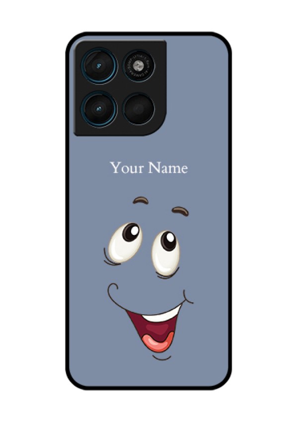 Motorola Moto G67 Power Custom Glass Phone Case - Laughing Cartoon Face Design