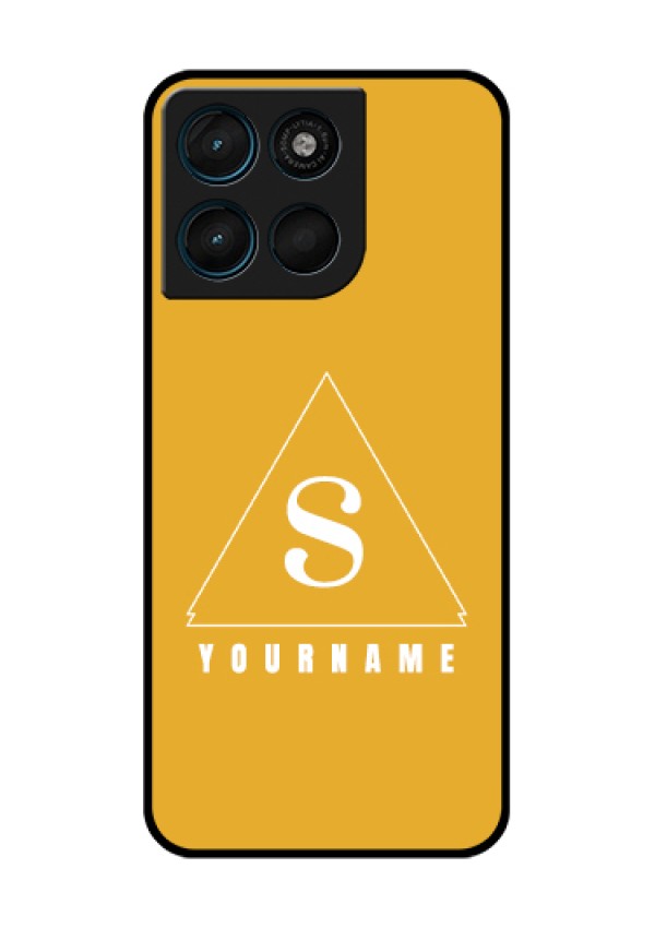 Motorola Moto G67 Power Custom Glass Phone Case - Simple Triangle Design