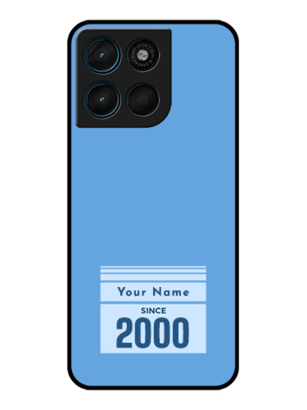 Custom Motorola Moto G67 Power Custom Glass Phone Case - Custom Year Of Birth Design