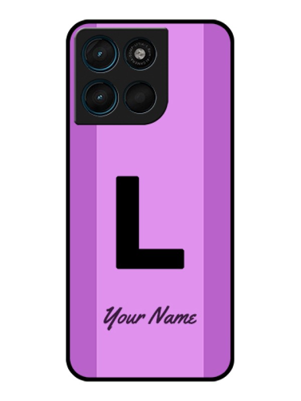 Custom Motorola Moto G67 Power Custom Glass Phone Case - Tricolor Custom Text Design