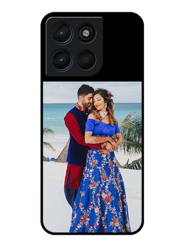 Custom Motorola Moto G67 Power Custom Glass Phone Case - Upload Full Picture With Custom Color Design