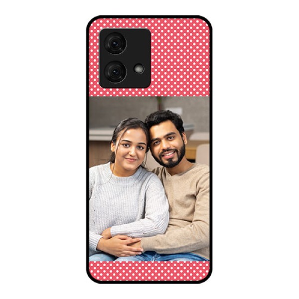 Motorola Moto G84 5G Custom Glass Phone Case - White Dotted Design