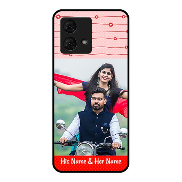 Motorola Moto G84 5G Custom Glass Phone Case - Red Pattern Case Design