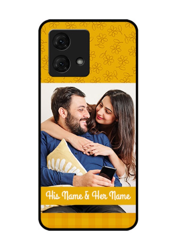 Motorola Moto G84 5G Custom Glass Phone Case - Yellow Floral Design