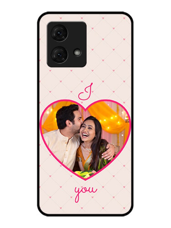 Custom Motorola Moto G84 5G Custom Glass Phone Case - Heart Shape Design