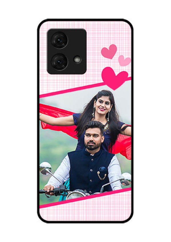Motorola Moto G84 5G Custom Glass Phone Case - Love Shape Heart Design