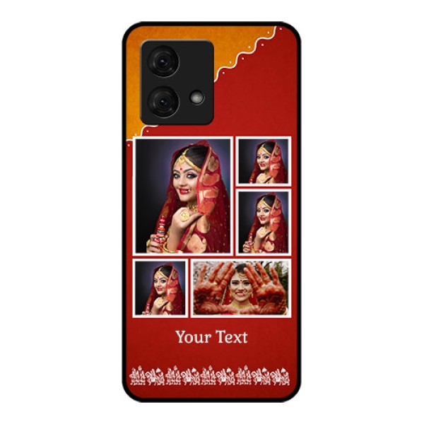 Motorola Moto G84 5G Custom Glass Phone Case - Wedding Pic Upload Design
