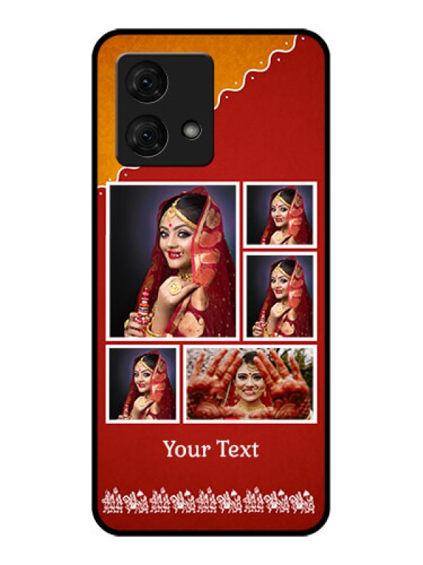 Custom Motorola Moto G84 5G Custom Glass Phone Case - Wedding Pic Upload Design
