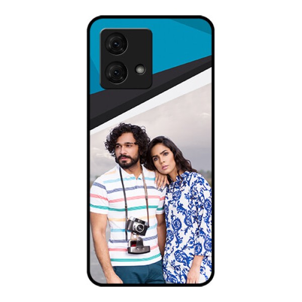 Motorola Moto G84 5G Custom Glass Phone Case - Simple Pattern Photo Upload Design