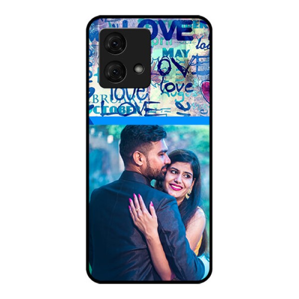 Motorola Moto G84 5G Custom Glass Phone Case - Colorful Love Design
