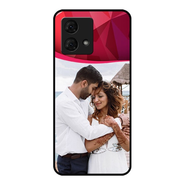Motorola Moto G84 5G Custom Glass Phone Case - Red Abstract Design