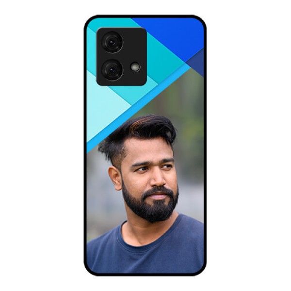 Motorola Moto G84 5G Custom Glass Phone Case - Blue Pattern Design