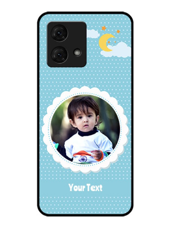 Custom Motorola Moto G84 5G Custom Glass Phone Case - Violet Pattern Design