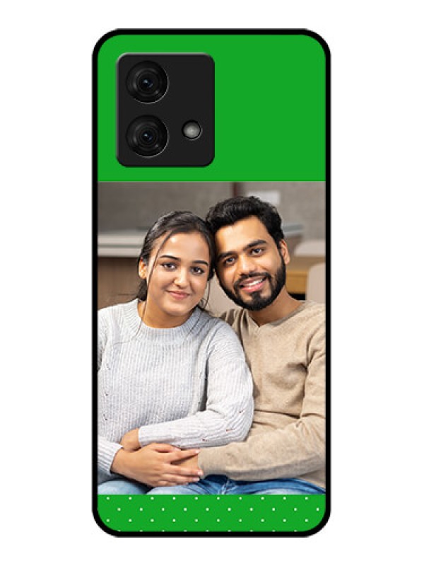 Custom Motorola Moto G84 5G Custom Glass Phone Case - Green Pattern Design