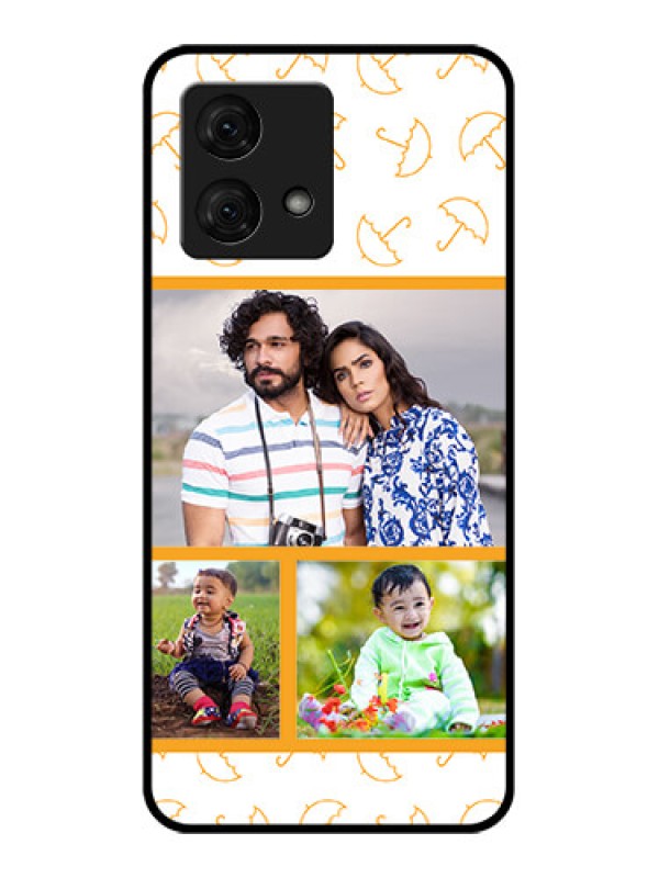 Custom Motorola Moto G84 5G Custom Glass Phone Case - Yellow Pattern Design