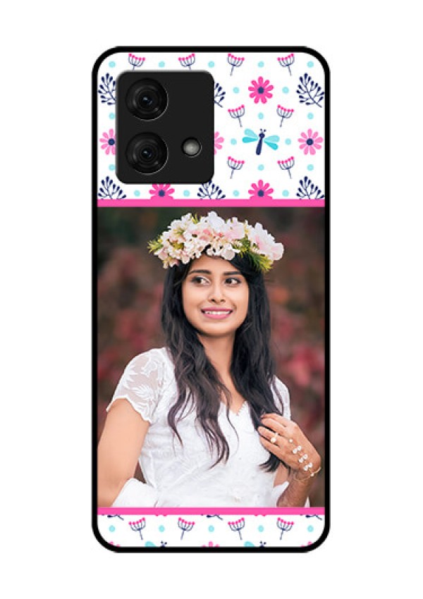 Motorola Moto G84 5G Custom Glass Phone Case - Colorful Flower Design