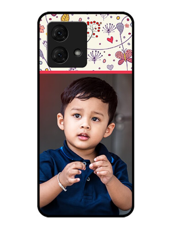 Custom Motorola Moto G84 5G Custom Glass Phone Case - Premium Floral Design