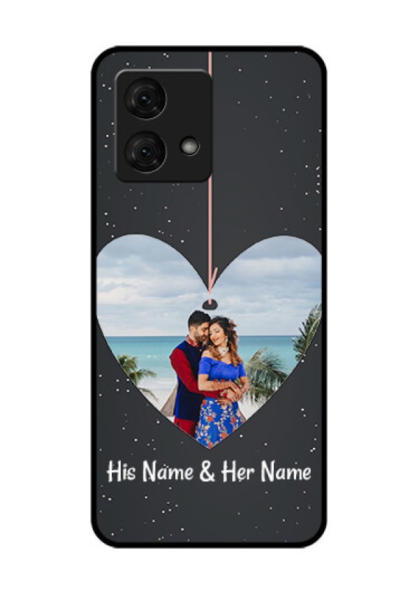 Motorola Moto G84 5G Custom Glass Phone Case - Hanging Heart Design
