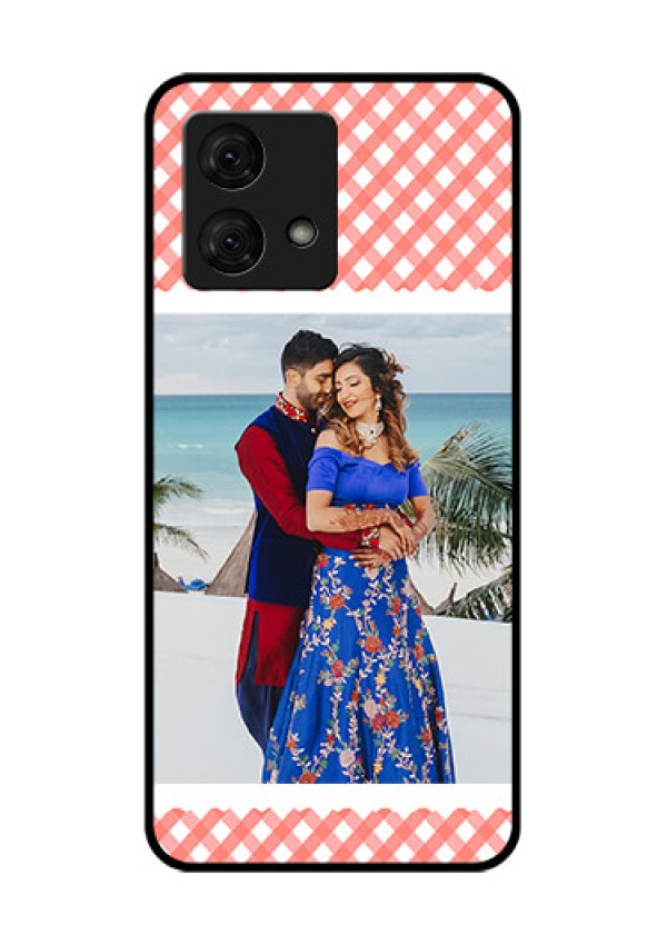 Motorola Moto G84 5G Custom Glass Phone Case - Pink Pattern Design