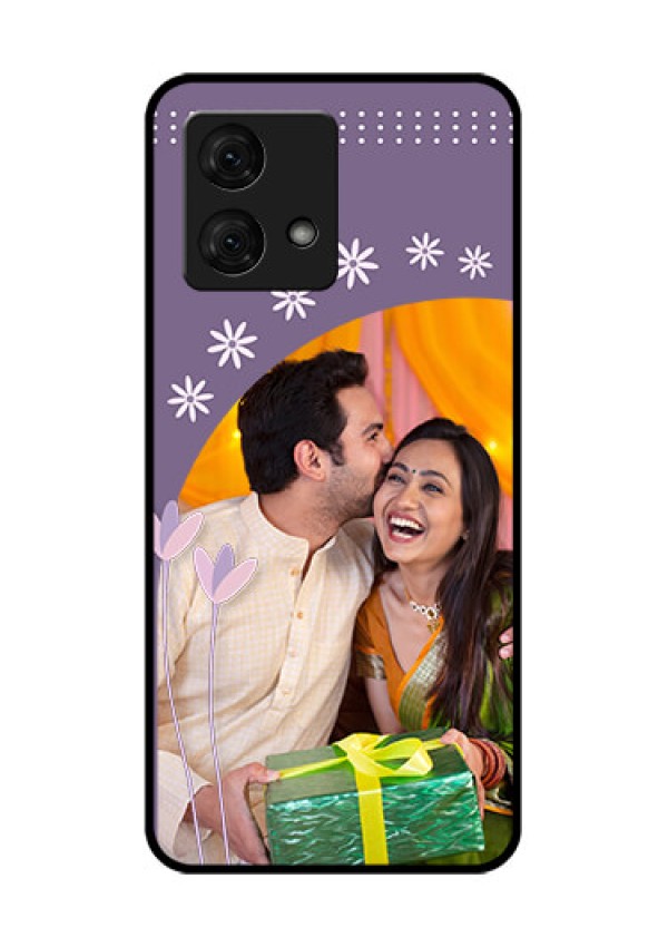 Motorola Moto G84 5G Custom Glass Phone Case - Lavender Flowers Design