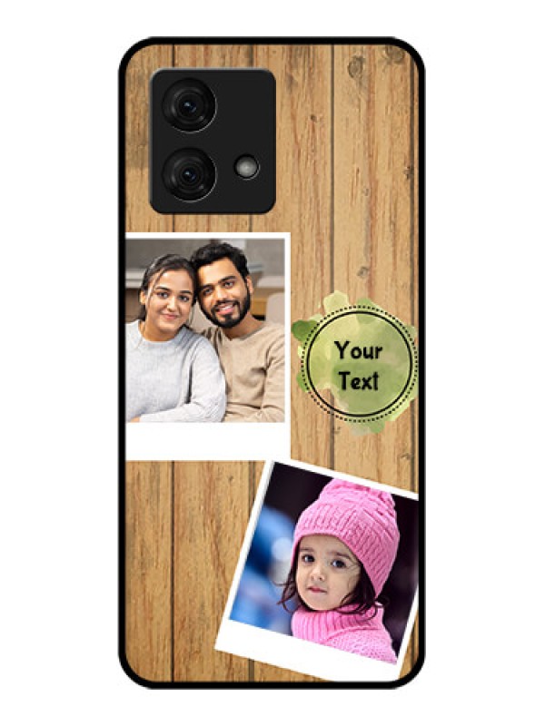 Custom Motorola Moto G84 5G Custom Glass Phone Case - Wooden Texture Design