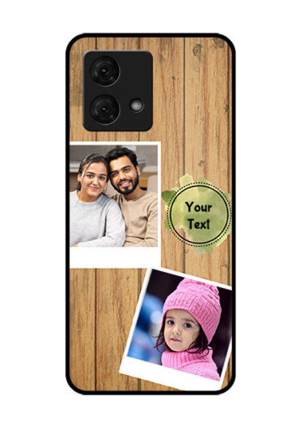 Motorola Moto G84 5G Custom Glass Phone Case - Wooden Texture Design