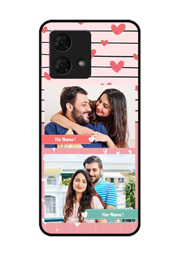 Motorola Moto G84 5G Custom Glass Phone Case - Photo With Heart Design