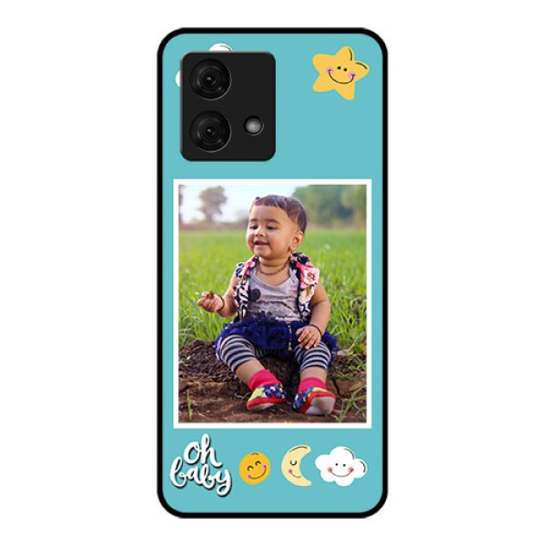 Motorola Moto G84 5G Custom Glass Phone Case - Smiley Kids Stars Design Motorola Moto G84 5G Custom Glass Phone Case - Smiley Kids Stars Design