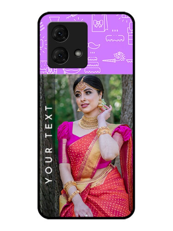 Custom Motorola Moto G84 5G Custom Glass Phone Case - Birthday Icons Design