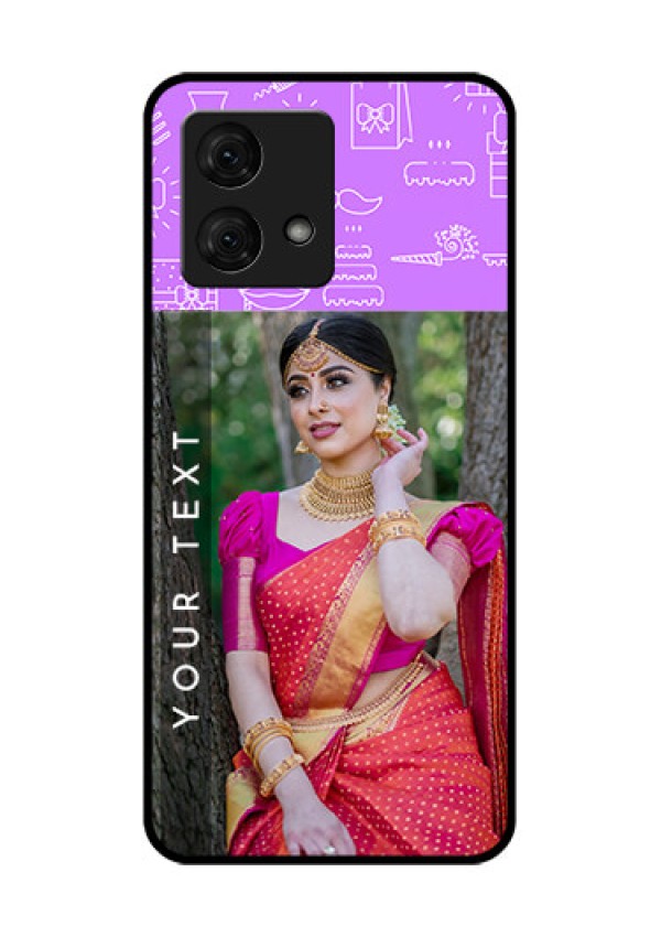 Motorola Moto G84 5G Custom Glass Phone Case - Birthday Icons Design