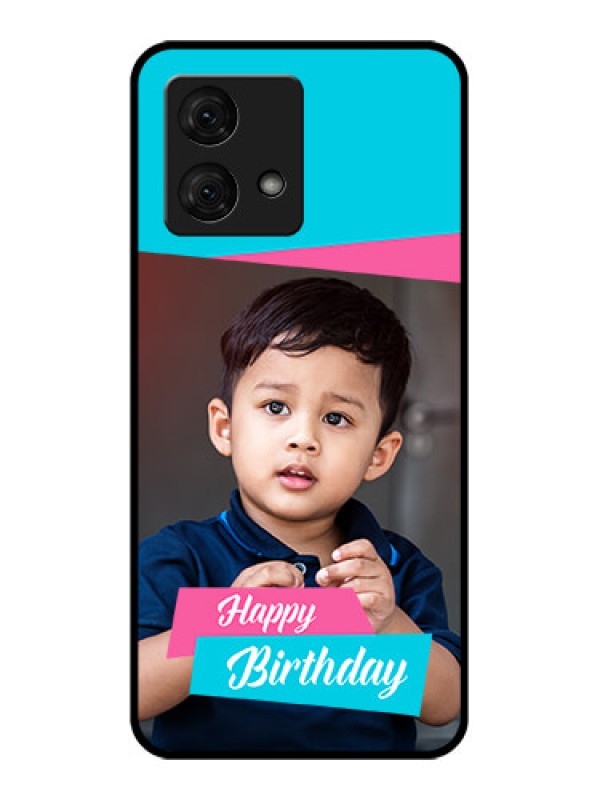 Custom Motorola Moto G84 5G Custom Glass Phone Case - Image Holder With 2 Color Design