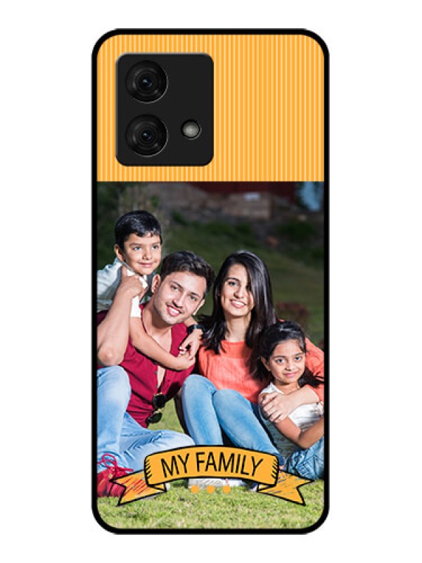 Custom Motorola Moto G84 5G Custom Glass Phone Case - My Family Design