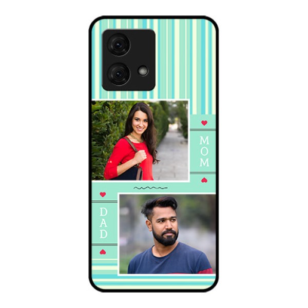 Motorola Moto G84 5G Custom Glass Phone Case - Mom & Dad Pic Design