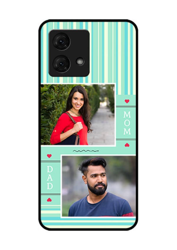 Motorola Moto G84 5G Custom Glass Phone Case - Mom & Dad Pic Design
