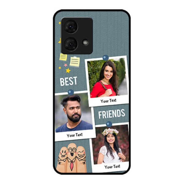 Motorola Moto G84 5G Custom Glass Phone Case - Sticky Frames And Friendship Design Motorola Moto G84 5G Custom Glass Phone Case - Sticky Frames And Friendship Design