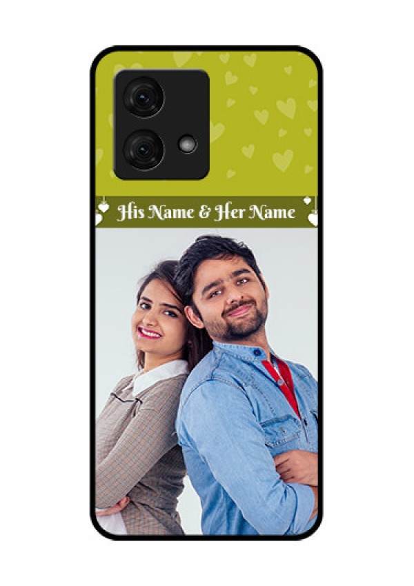 Motorola Moto G84 5G Custom Glass Phone Case - You & Me Heart Design
