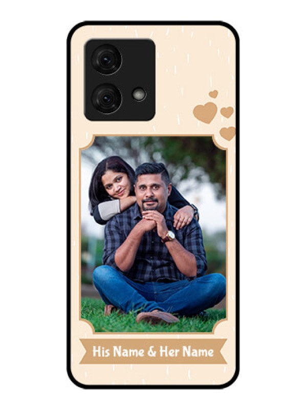 Custom Motorola Moto G84 5G Custom Glass Phone Case - With Confetti Love Design